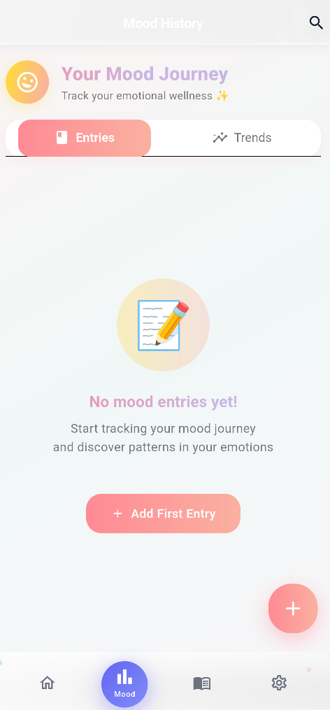 Positive Buddy affirmations library with categories like self-love, confidence, and gratitude - positive mindset building tool